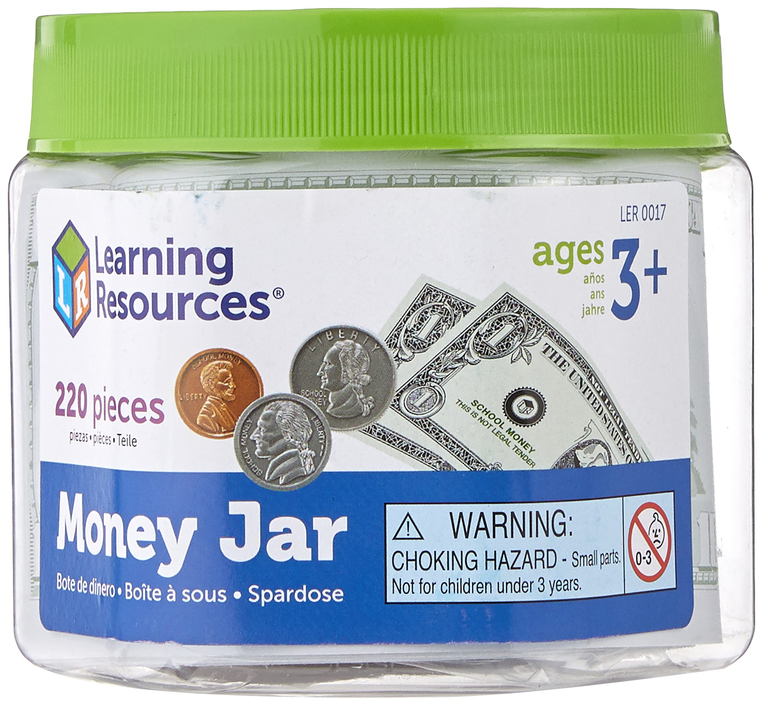 Foto 2 pulgar | Tarro De Dinero Con Billetes Y Monedas De Play Money Learning Resources - Venta Internacional.