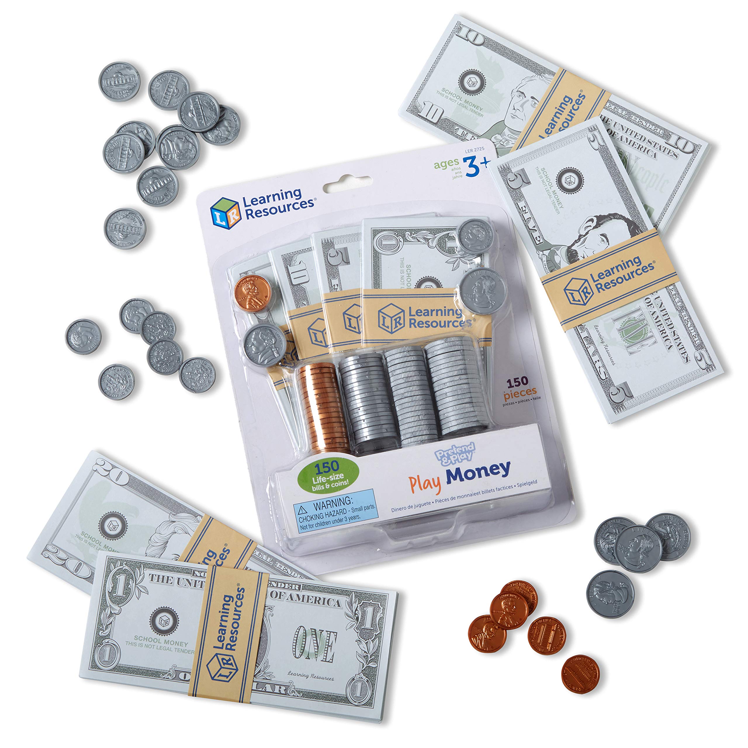 Foto 2 pulgar | Recursos De Aprendizaje De Pretend Play Money, 150 Piezas Para Niños Mayores De 3 Años - Venta Internacional.