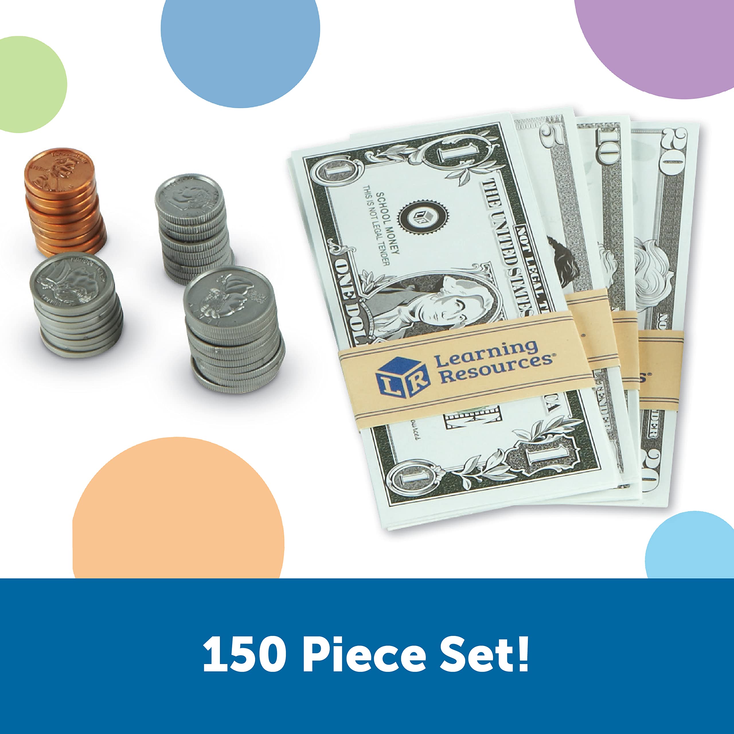 Foto 5 pulgar | Recursos De Aprendizaje De Pretend Play Money, 150 Piezas Para Niños Mayores De 3 Años - Venta Internacional.