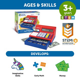 Foto 5 | Toy Cash Register Learning Resources Pretend & Play 73 Unidades - Venta Internacional.