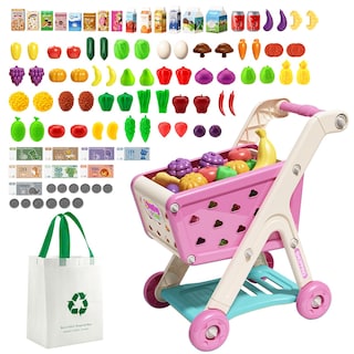 Foto 1 | Juego Para Carrito De Compras Jovow, 98 Piezas, Con Comida Simulada Para Más De 3 Años - Venta Internacional.