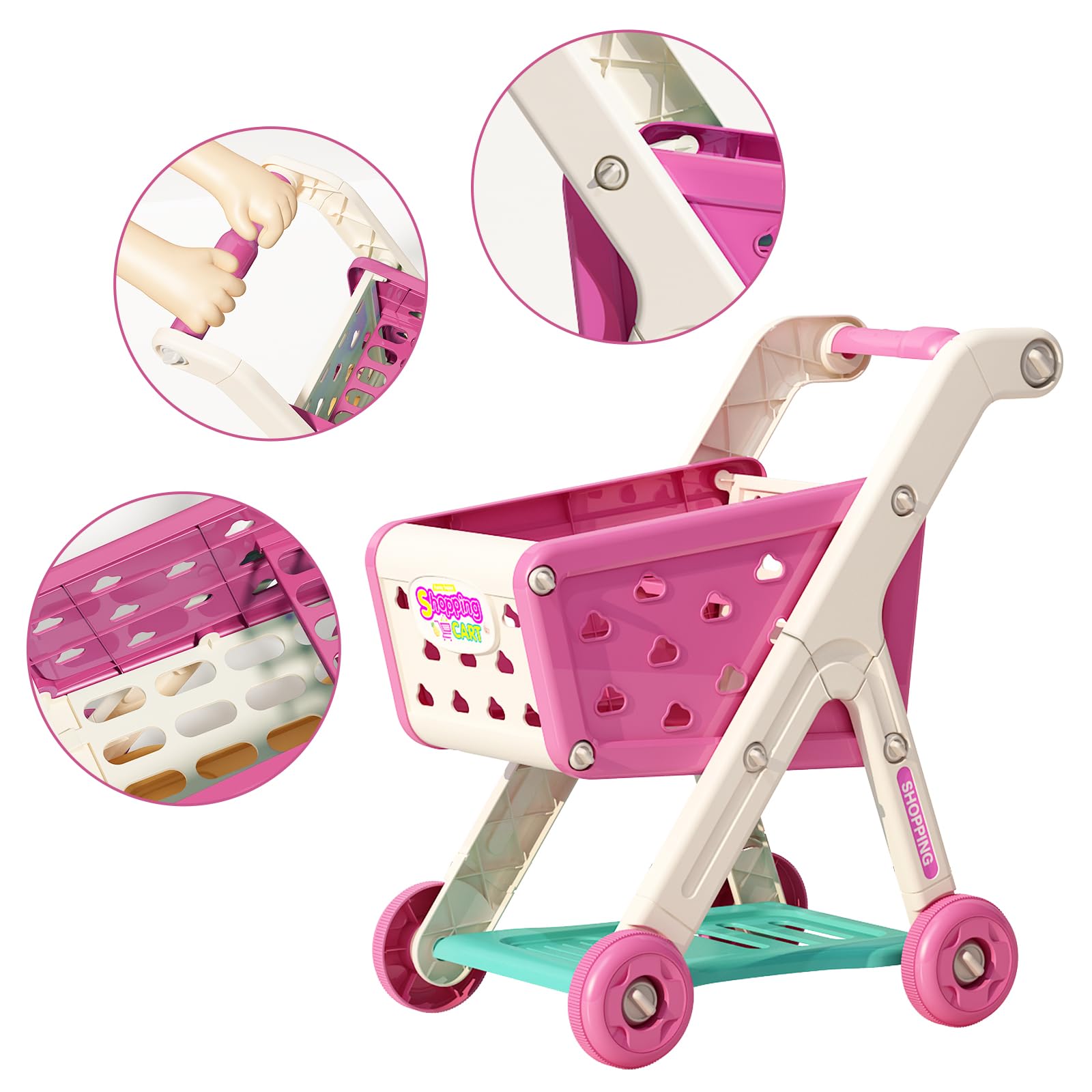 Foto 4 pulgar | Juego Para Carrito De Compras Jovow, 98 Piezas, Con Comida Simulada Para Más De 3 Años - Venta Internacional.