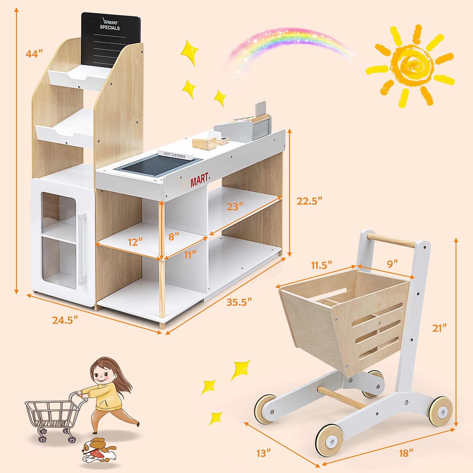 Foto 4 pulgar | Set De Juego Costzon Pretend De Madera Con Accesorios - Venta Internacional.