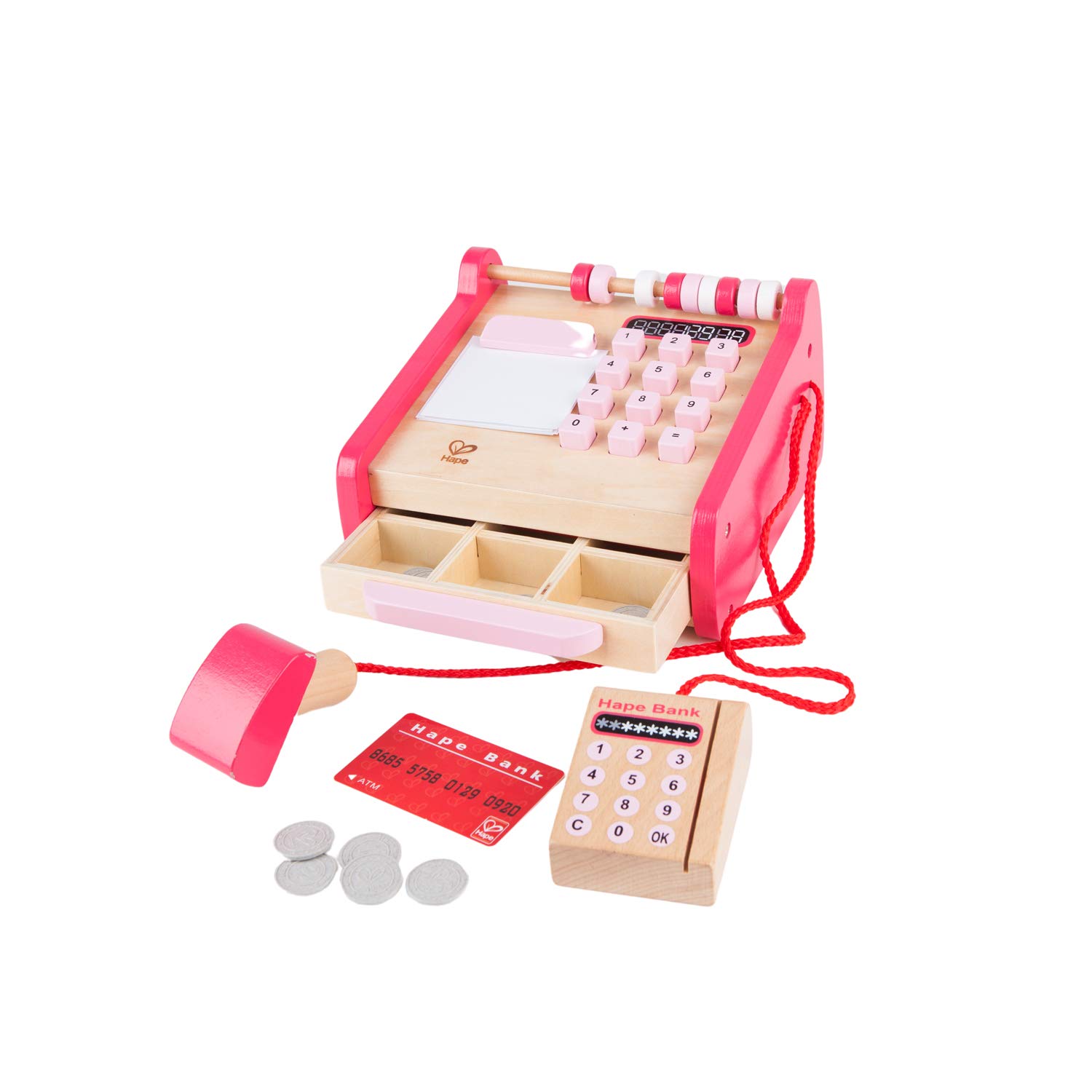 Foto 7 | Set De Juegos De Simulación Checkout Register Hape Checkout De Madera - Venta Internacional.