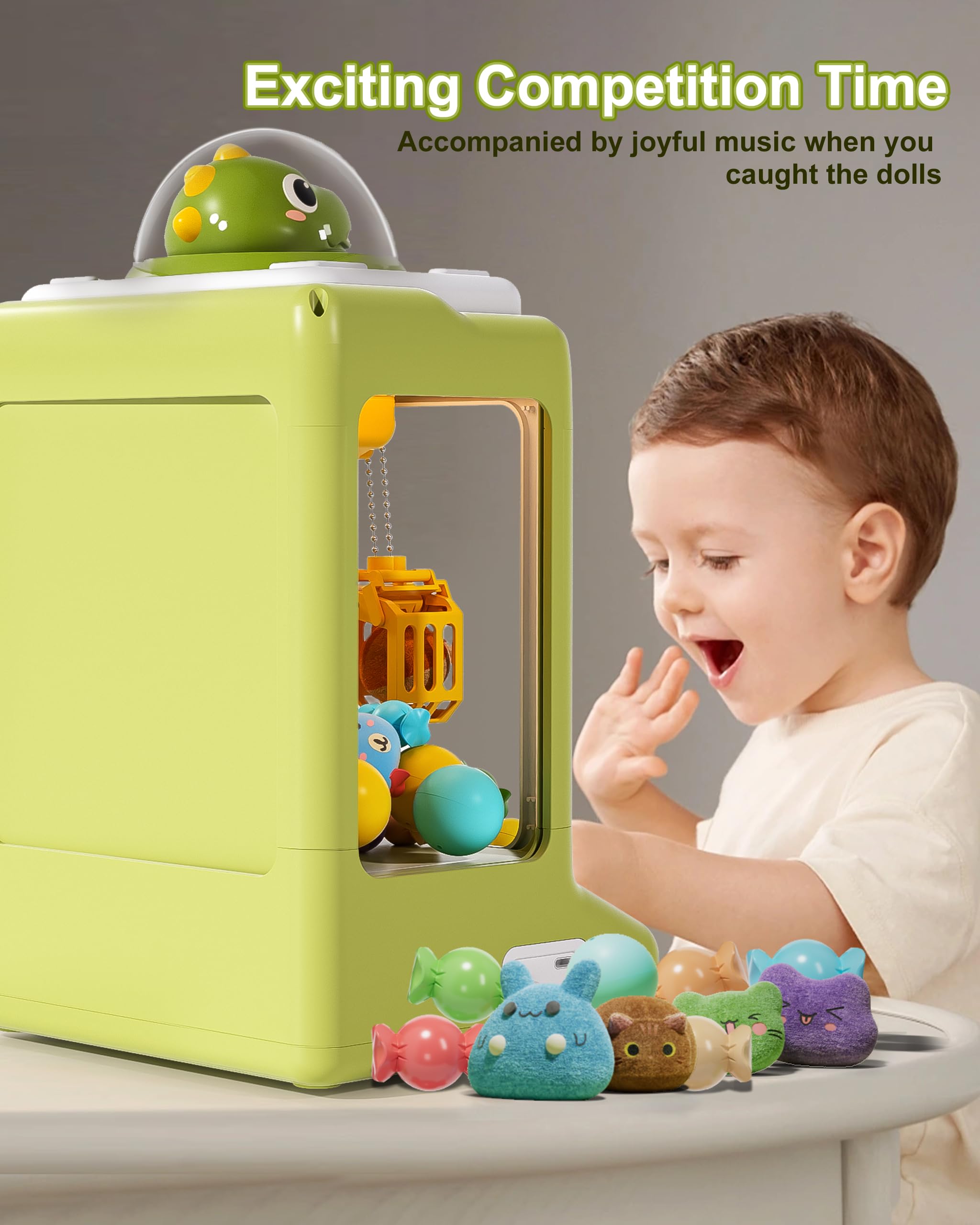 Foto 7 pulgar | Mini Máquina Expendedora Claw Machine Jovow Con Monedas De Juego Y Música Para Niños - Venta Internacional.