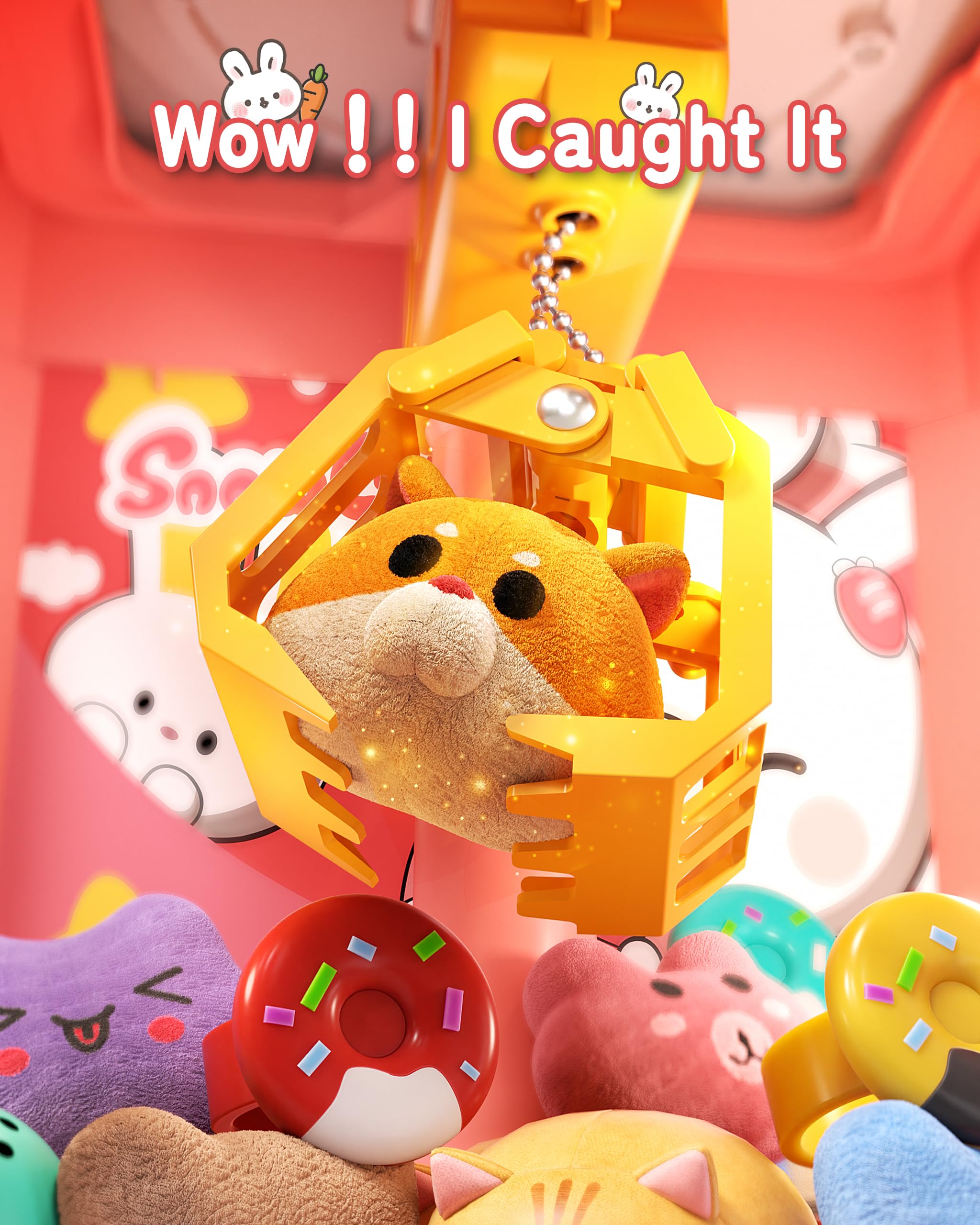 Foto 3 pulgar | Claw Machine Jovow Rabbit Para Niños Con 30 Juguetes Y Música - Venta Internacional.