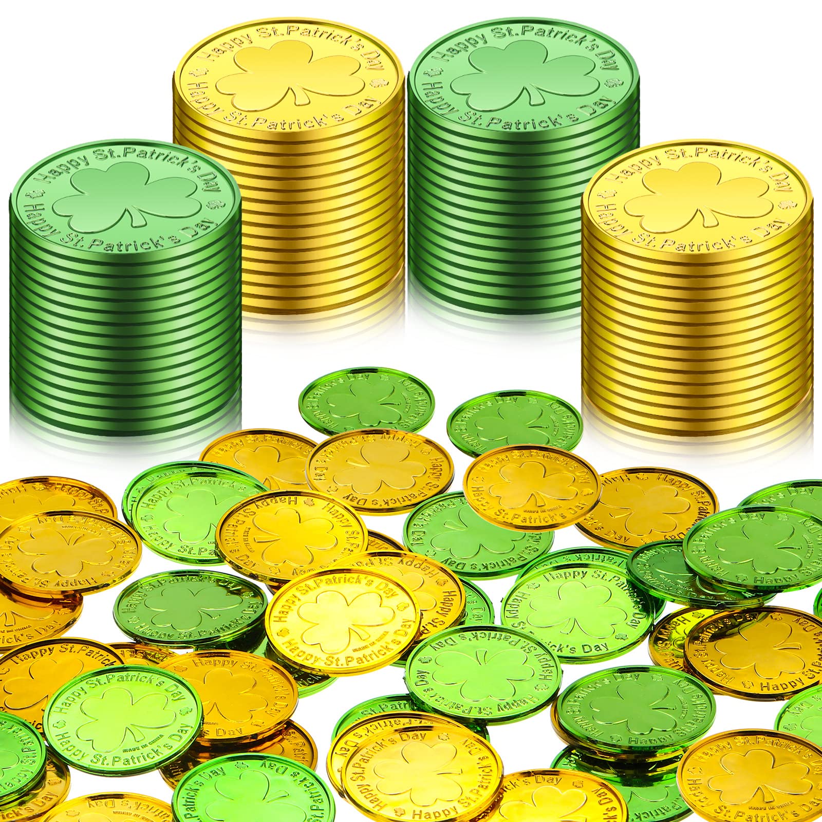 Foto 2 pulgar | Monedas Decorativas De Plástico Skylety Para El Día De San Patricio, 50 Unidades - Venta Internacional.