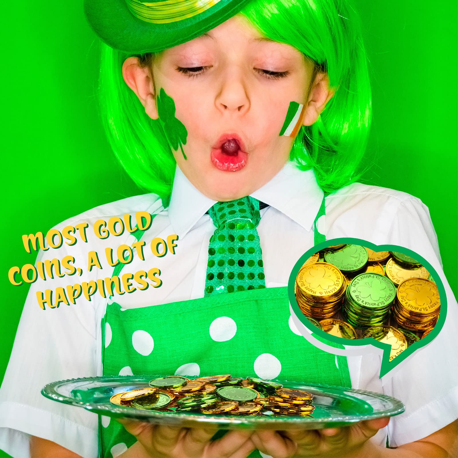 Foto 4 pulgar | Monedas Decorativas De Plástico Skylety Para El Día De San Patricio, 50 Unidades - Venta Internacional.