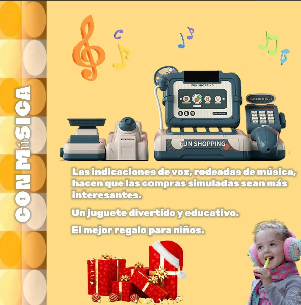 Foto 3 pulgar | Xtellar Caja Registradora Infantil - Juguete Educativo Para Niños Y Niñas