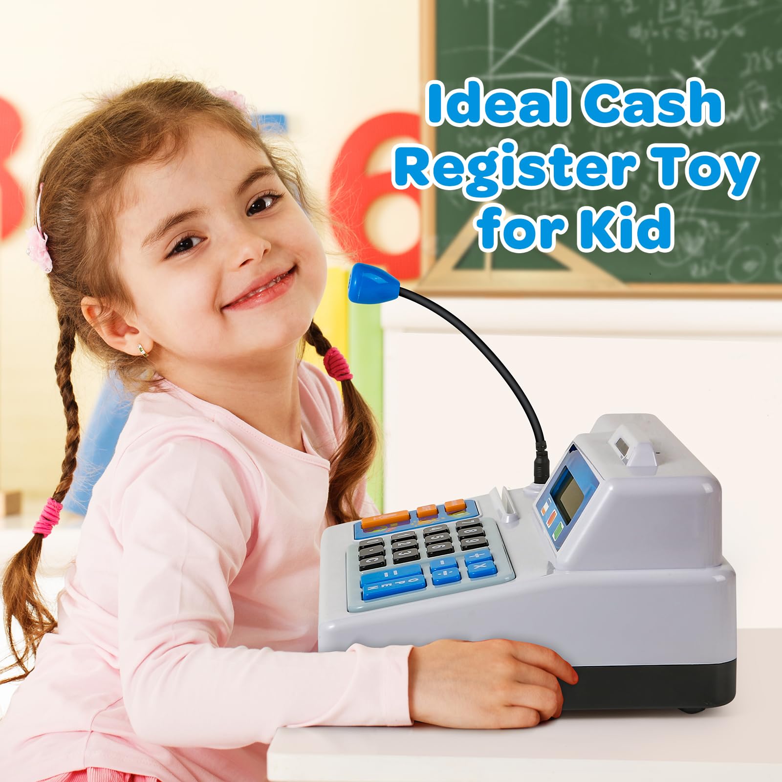 Foto 4 | Caja Registradora De Juguete Baodlon 103 Unidades Con Micrófono Para Niños Mayores De 3 Años - Venta Internacional.
