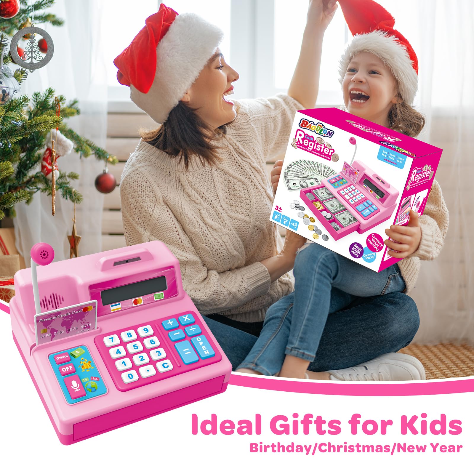 Foto 8 pulgar | Caja Registradora Baodlon Rosa para Niña - Venta Internacional