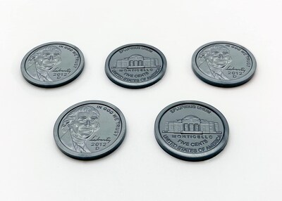 Foto 2 | Recursos Creados Por El Profesor Con Dinero Ficticio, Monedas De 5 Centavos - Venta Internacional.