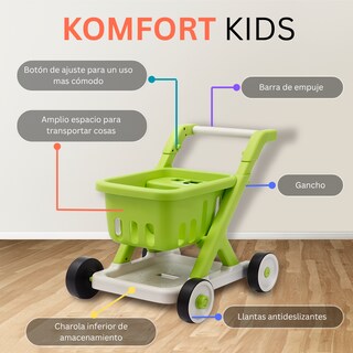 Foto 3 | Carrito Infantil De Supermercados Komfort Con Sonidos