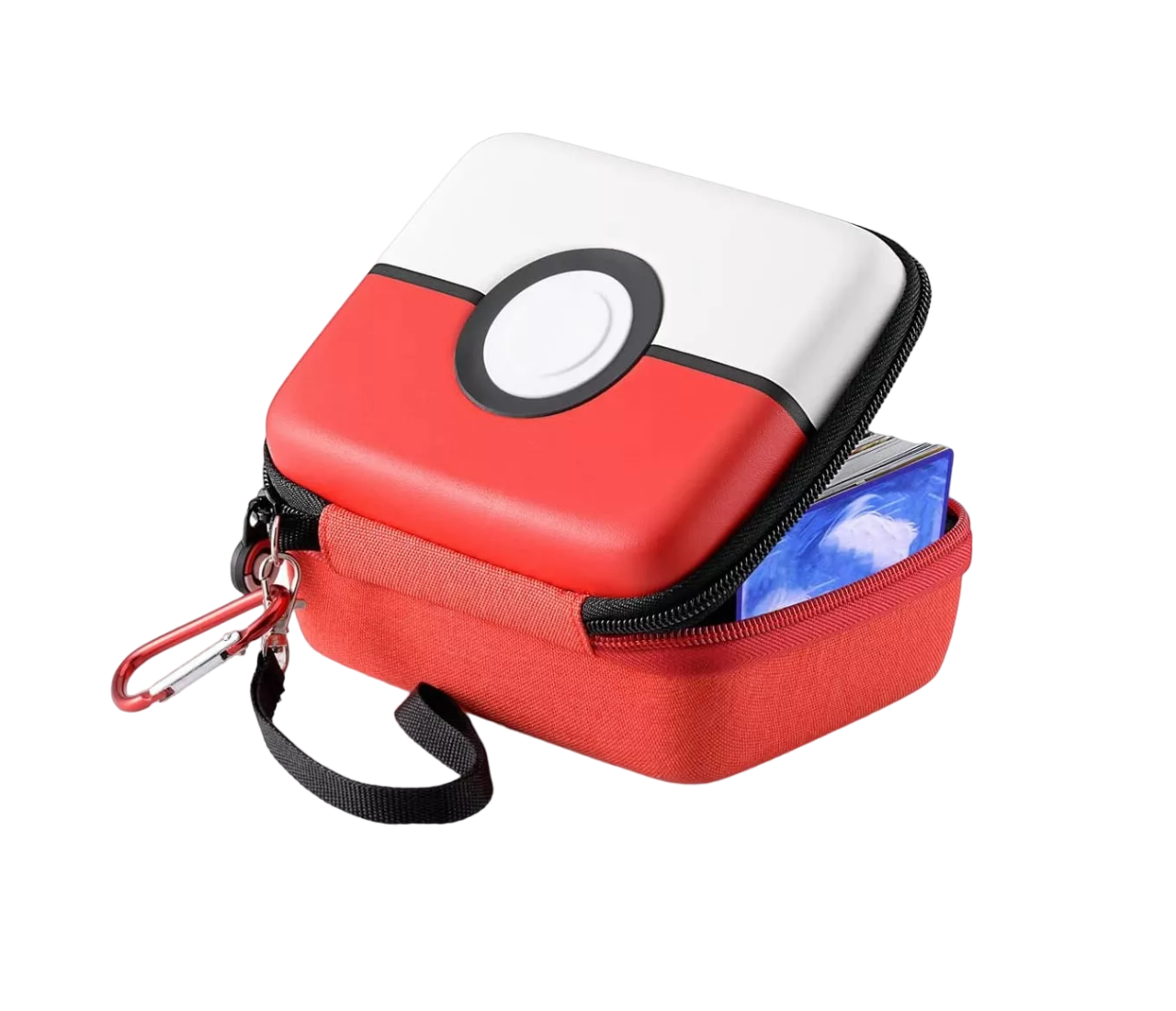 Foto 2 pulgar | Estuche para Tarjetas Organizador Pokémon para 400 Cartas Rojo con Blanco