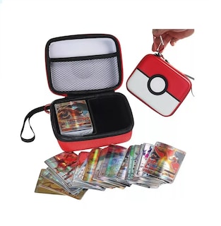 Foto 2 | Estuche para Tarjetas Organizador Pokémon para 400 Cartas Rojo con Blanco