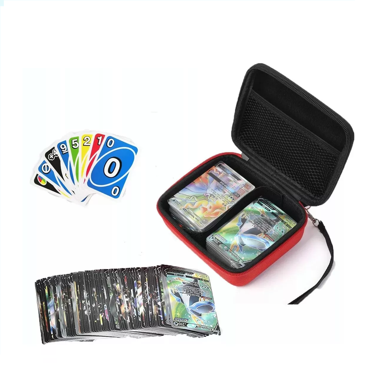 Foto 4 pulgar | Estuche para Tarjetas Organizador Pokémon para 400 Cartas Rojo con Blanco