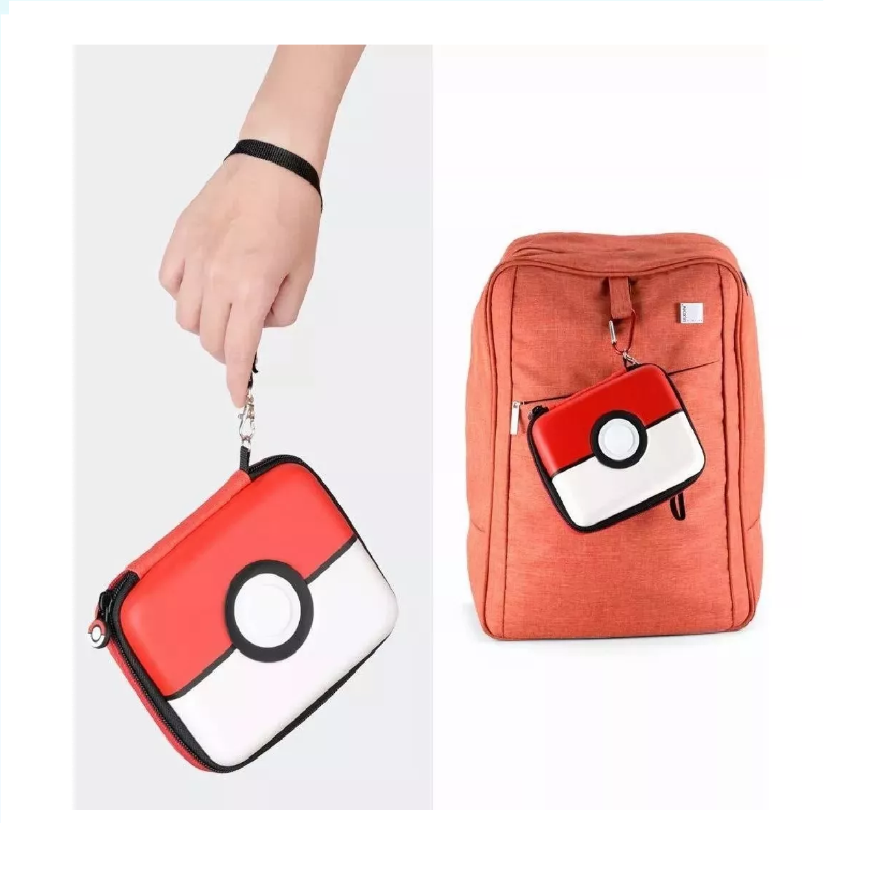 Foto 6 pulgar | Estuche para Tarjetas Organizador Pokémon para 400 Cartas Rojo con Blanco