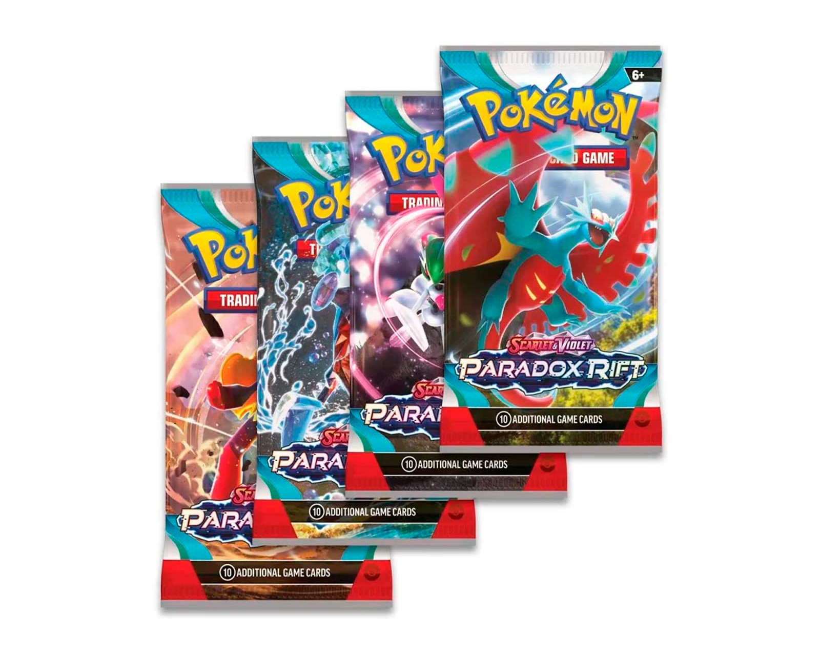 Paquete 4 Sobres Cartas Pokémon Tcg Scarlet & Violet: Paradox Rift - Booster