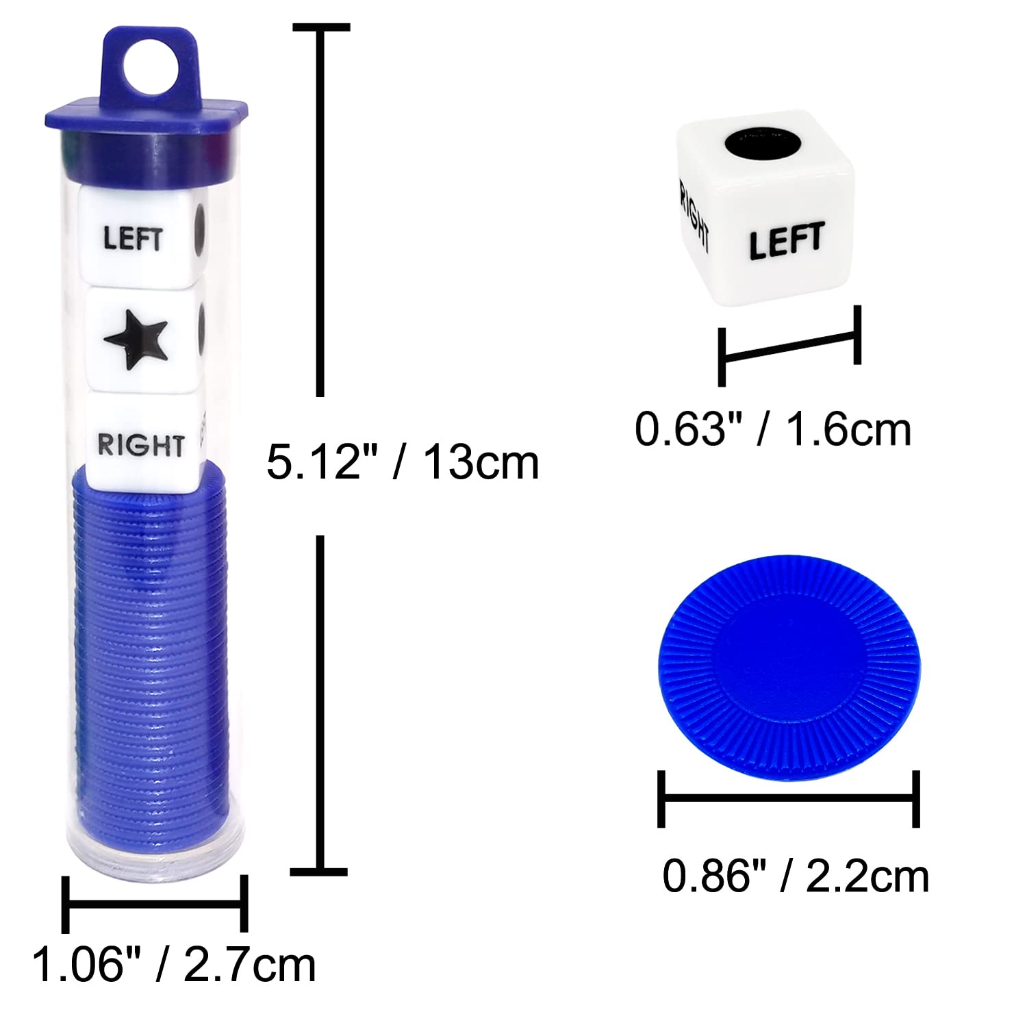 Foto 7 pulgar | Venta Internacional - Juego De Dados De Izquierda A Derecha Con 3 Dados, 36 Fichas Y Almacenamiento