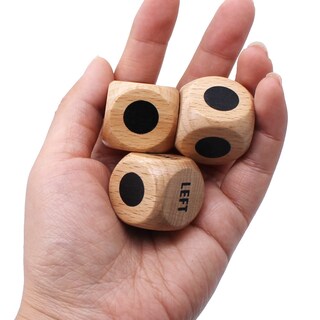 Foto 2 | Venta Internacional - Juego De Dados Bilywey Left Right Center Game, Madera De 1 Pulgada Con Bolsa 6