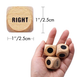 Foto 5 | Venta Internacional - Juego De Dados Bilywey Left Right Center Game, Madera De 1 Pulgada Con Bolsa 6