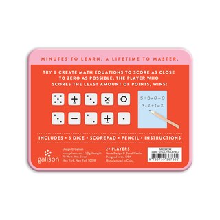 Foto 3 | Juego De Dados Galison No Dice! Juego Fun Math Kids De Más De 6 Años - Venta Internacional.