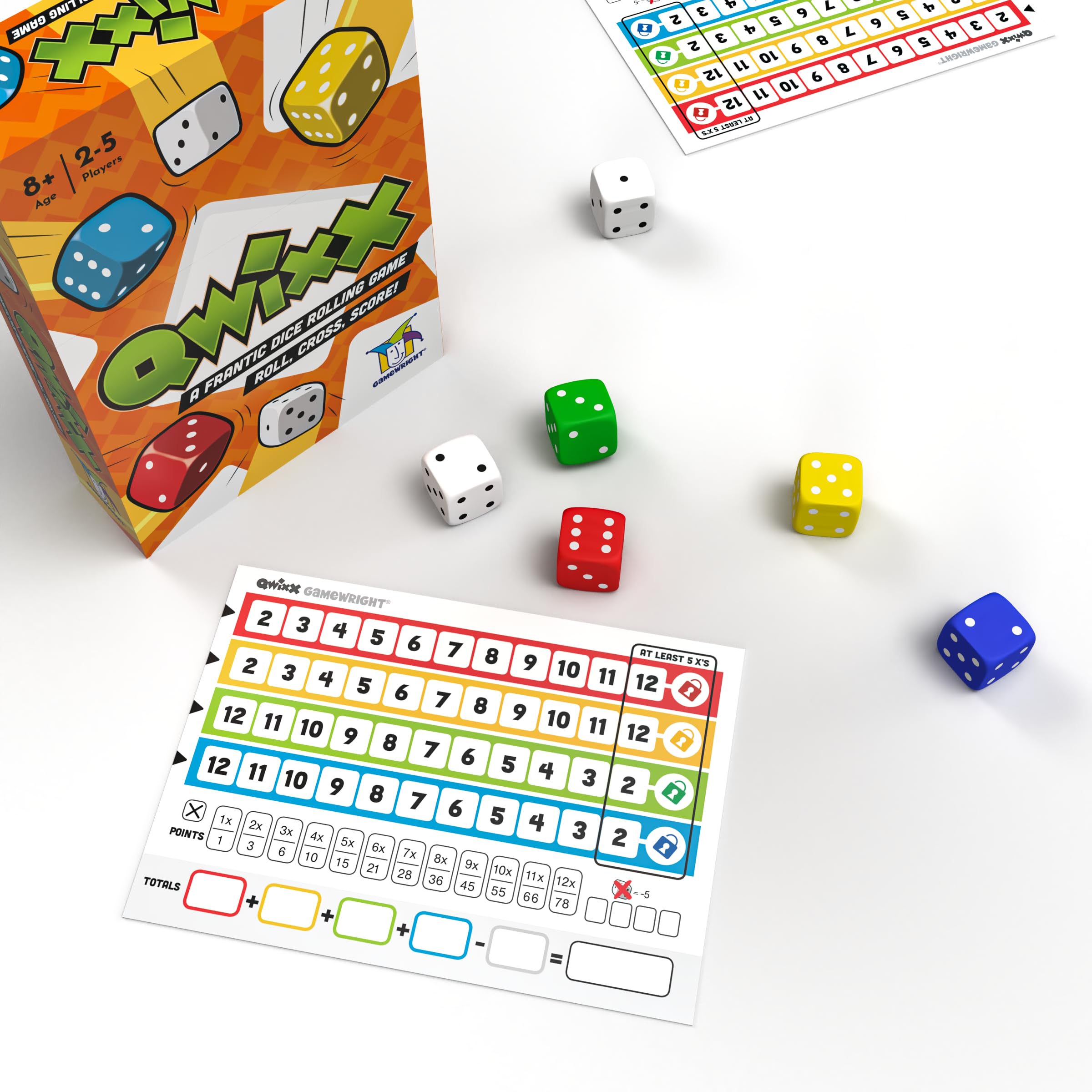 Foto 3 pulgar | Juego De Dados Gamewright Qwixx Fast Family Con 6 Dados Y Almohadilla - Venta Internacional.