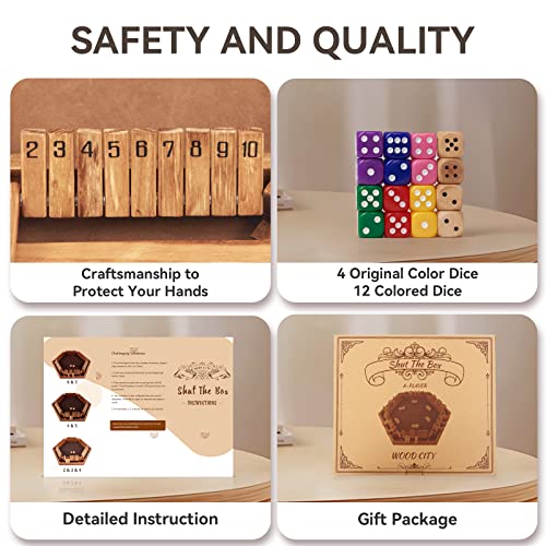 Foto 3 | Juego de Mesa Wood City Shut The Box-Venta Internacional