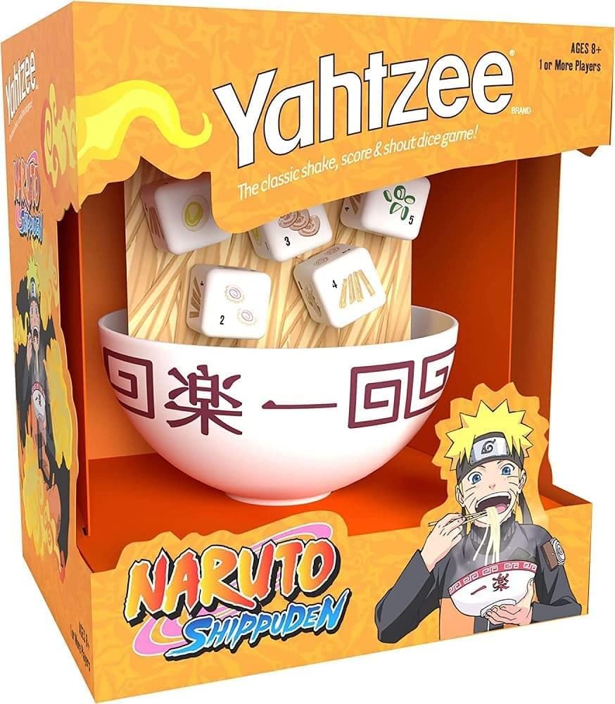 Foto 3 pulgar | Juego de Dados Usaopoly Yahtzee Naruto Shippuden con Ramen Bowl - Venta Internacional