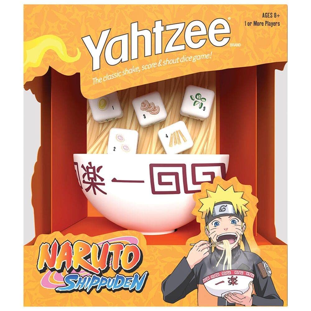 Foto 4 pulgar | Juego de Dados Usaopoly Yahtzee Naruto Shippuden con Ramen Bowl - Venta Internacional