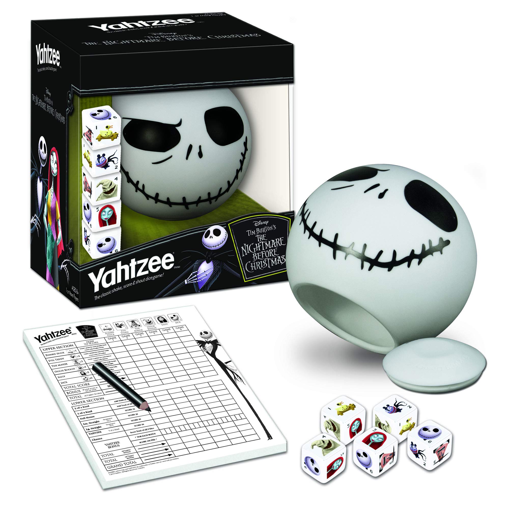Foto 3 pulgar | Juego De Dados Disney Yahtzee La Pesadilla Antes De Navidad - Venta Internacional