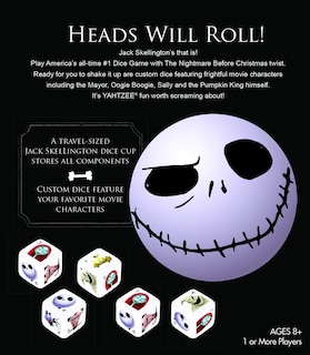Foto 3 | Juego De Dados Disney Yahtzee La Pesadilla Antes De Navidad - Venta Internacional