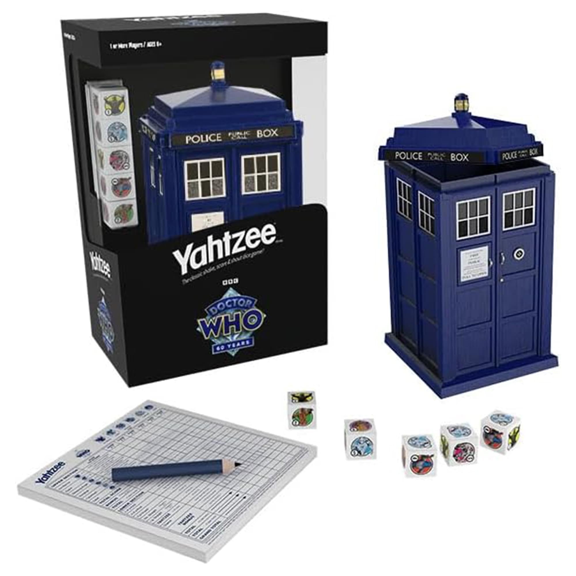 Foto 2 pulgar | Juego de Mesa Yahtzee: Doctor Who Tardis 60th Anniversary - Venta Internacional