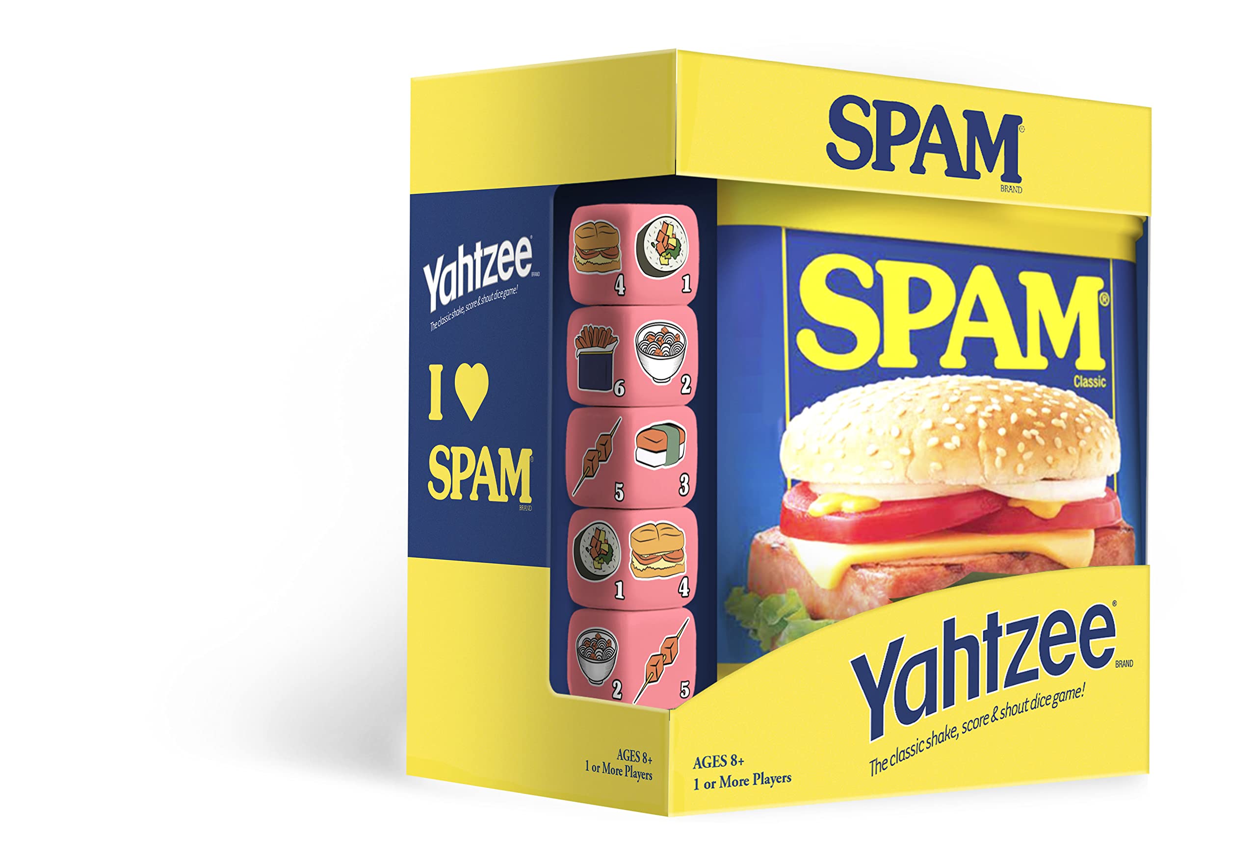 Juego Coleccionable De Yahtzee Yahtzee Spam Brand Con Dados Personalizados - Venta Internacional.