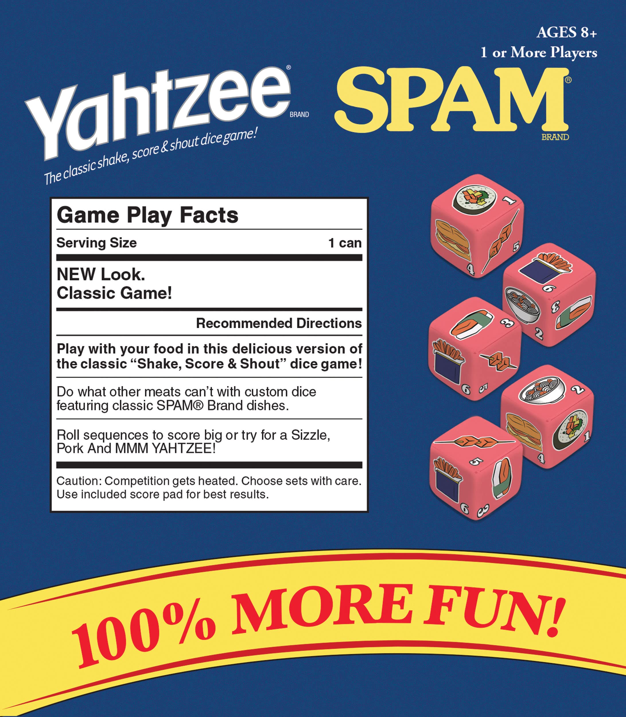 Foto 4 pulgar | Juego Coleccionable De Yahtzee Yahtzee Spam Brand Con Dados Personalizados - Venta Internacional.