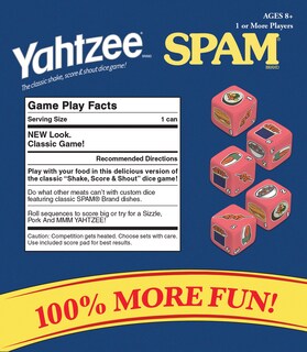 Foto 3 | Juego Coleccionable De Yahtzee Yahtzee Spam Brand Con Dados Personalizados - Venta Internacional.