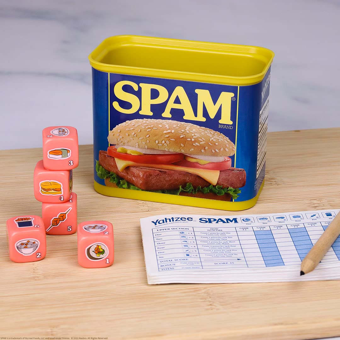 Foto 8 pulgar | Juego Coleccionable De Yahtzee Yahtzee Spam Brand Con Dados Personalizados - Venta Internacional.