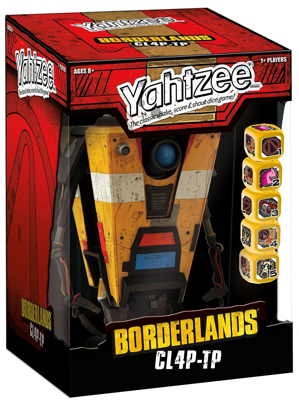 Juego Yahtzee Usapoly Borderlands Cl4p-tp Con Copa Coleccionable - Venta Internacional.