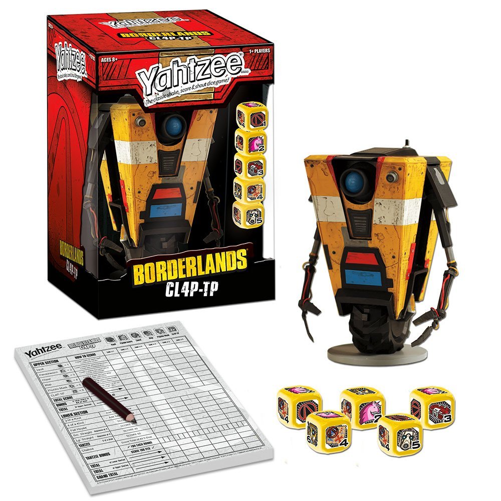 Foto 3 pulgar | Juego Yahtzee Usapoly Borderlands Cl4p-tp Con Copa Coleccionable - Venta Internacional.