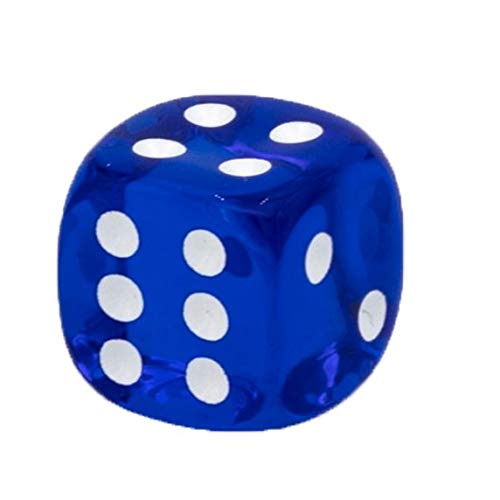 Foto 3 | Juego De Dados Chessex D6 Azul/blanco Translúcido 12 Mm (36) Con Caja - Venta Internacional.