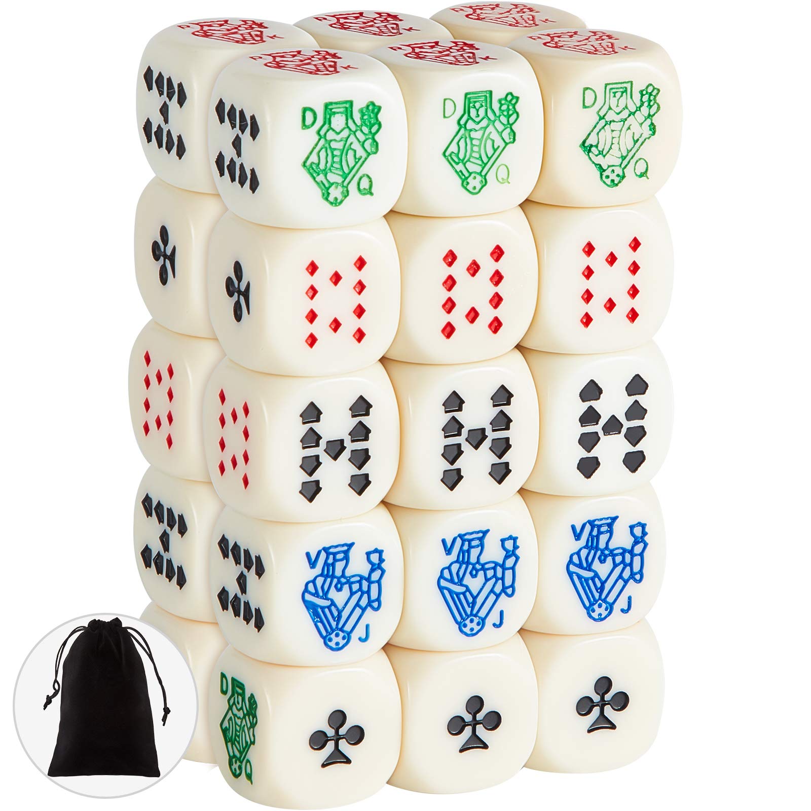 Foto 2 pulgar | Juego De 30 Dados De Póker Skylety De 16 Mm Y 6 Caras Para Juegos De Póquer - Venta Internacional.