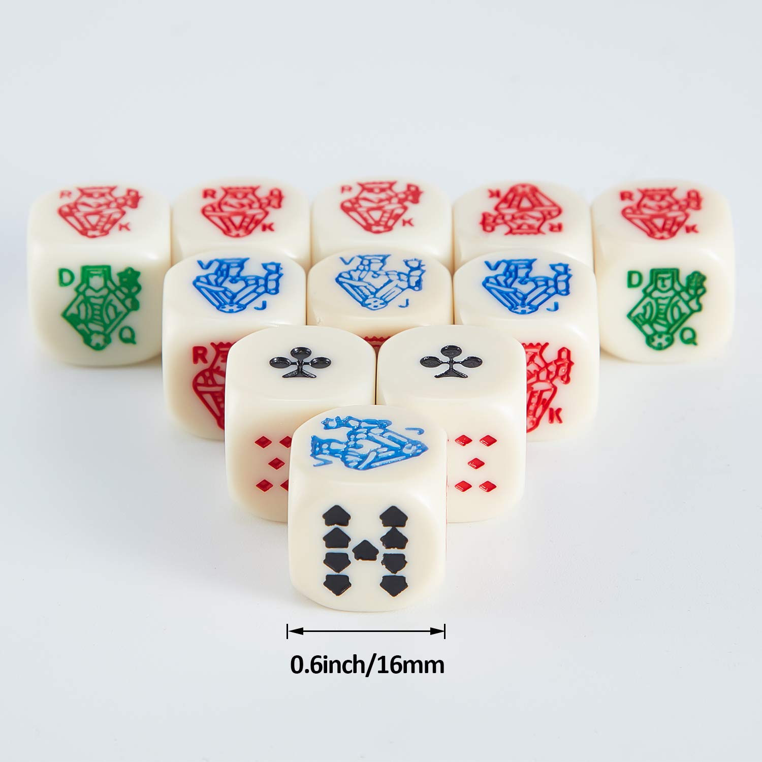 Foto 3 pulgar | Juego De 30 Dados De Póker Skylety De 16 Mm Y 6 Caras Para Juegos De Póquer - Venta Internacional.