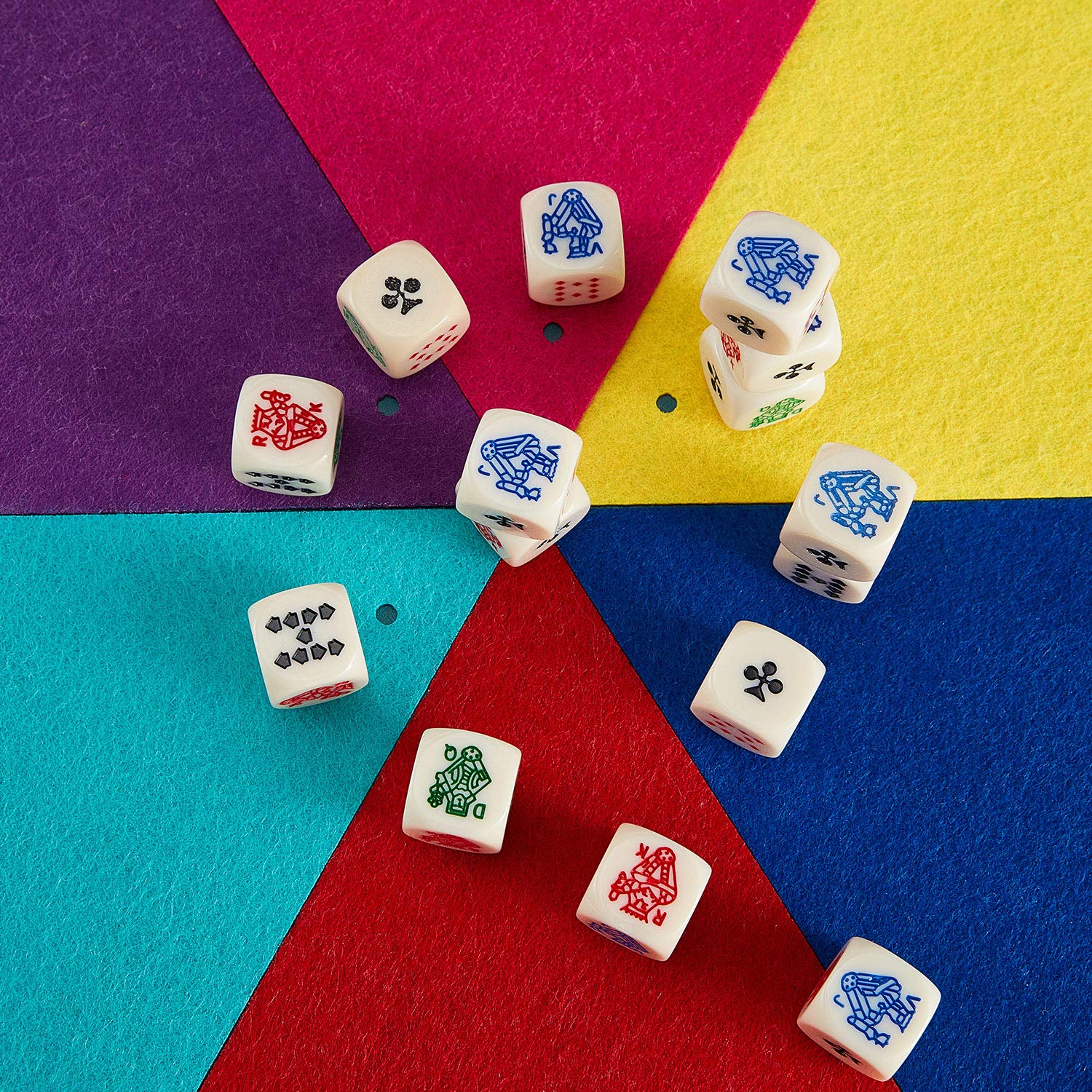 Foto 4 pulgar | Juego De 30 Dados De Póker Skylety De 16 Mm Y 6 Caras Para Juegos De Póquer - Venta Internacional.