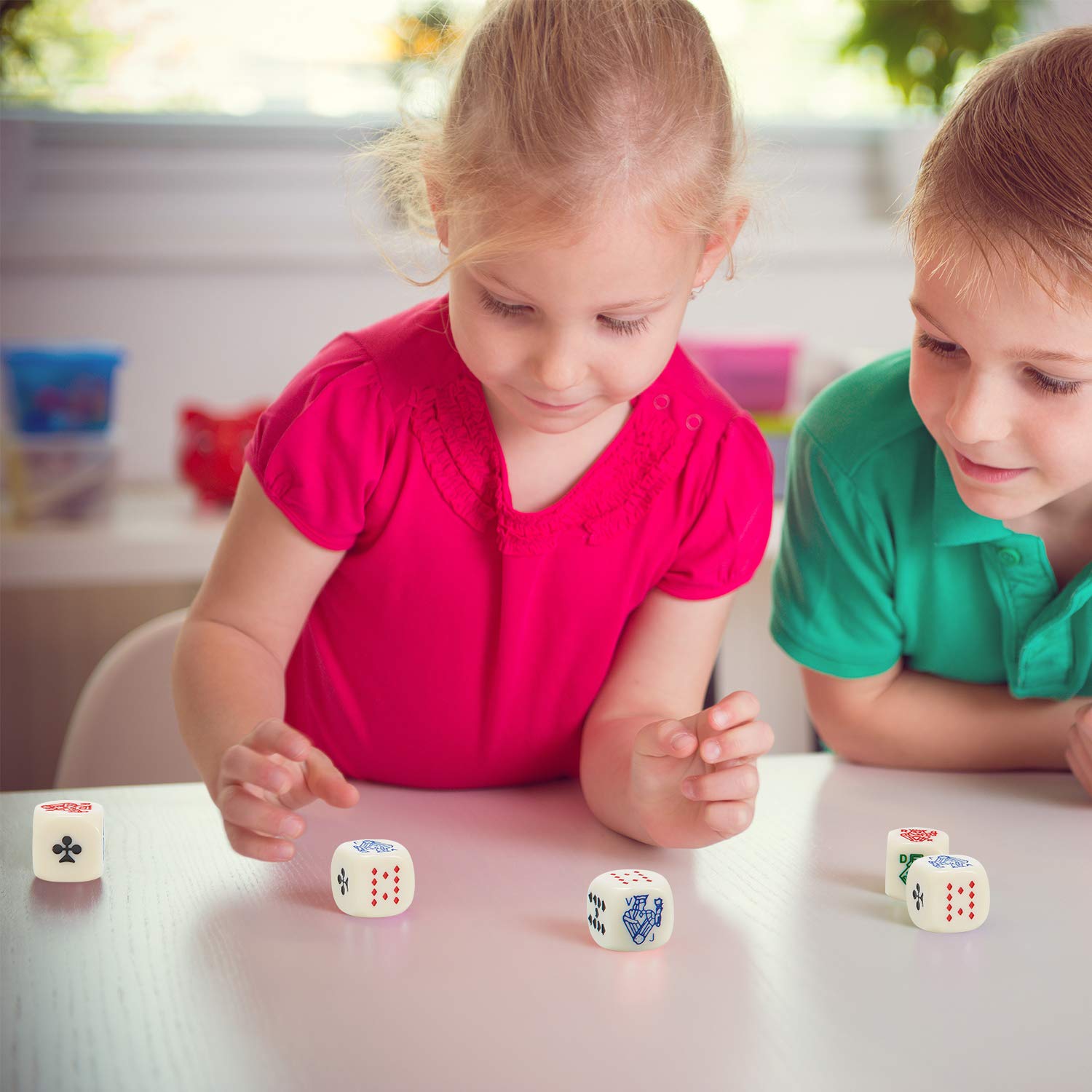 Foto 5 pulgar | Juego De 30 Dados De Póker Skylety De 16 Mm Y 6 Caras Para Juegos De Póquer - Venta Internacional.