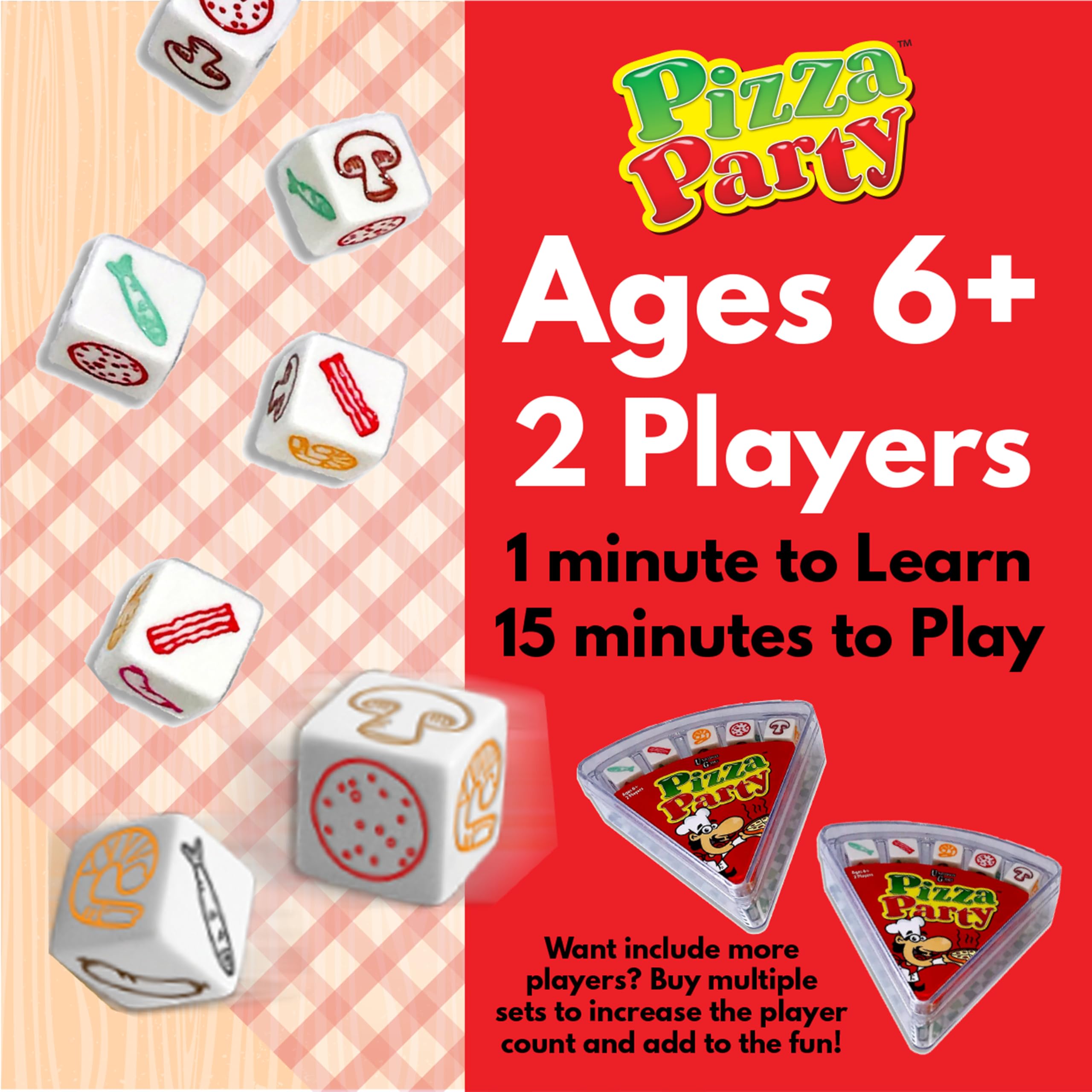 Foto 8 pulgar | Juego De Dados, Juegos Universitarios, Pizza, Fiesta, Niños Y Familias Mayores De 6 Años - Venta Internacional.