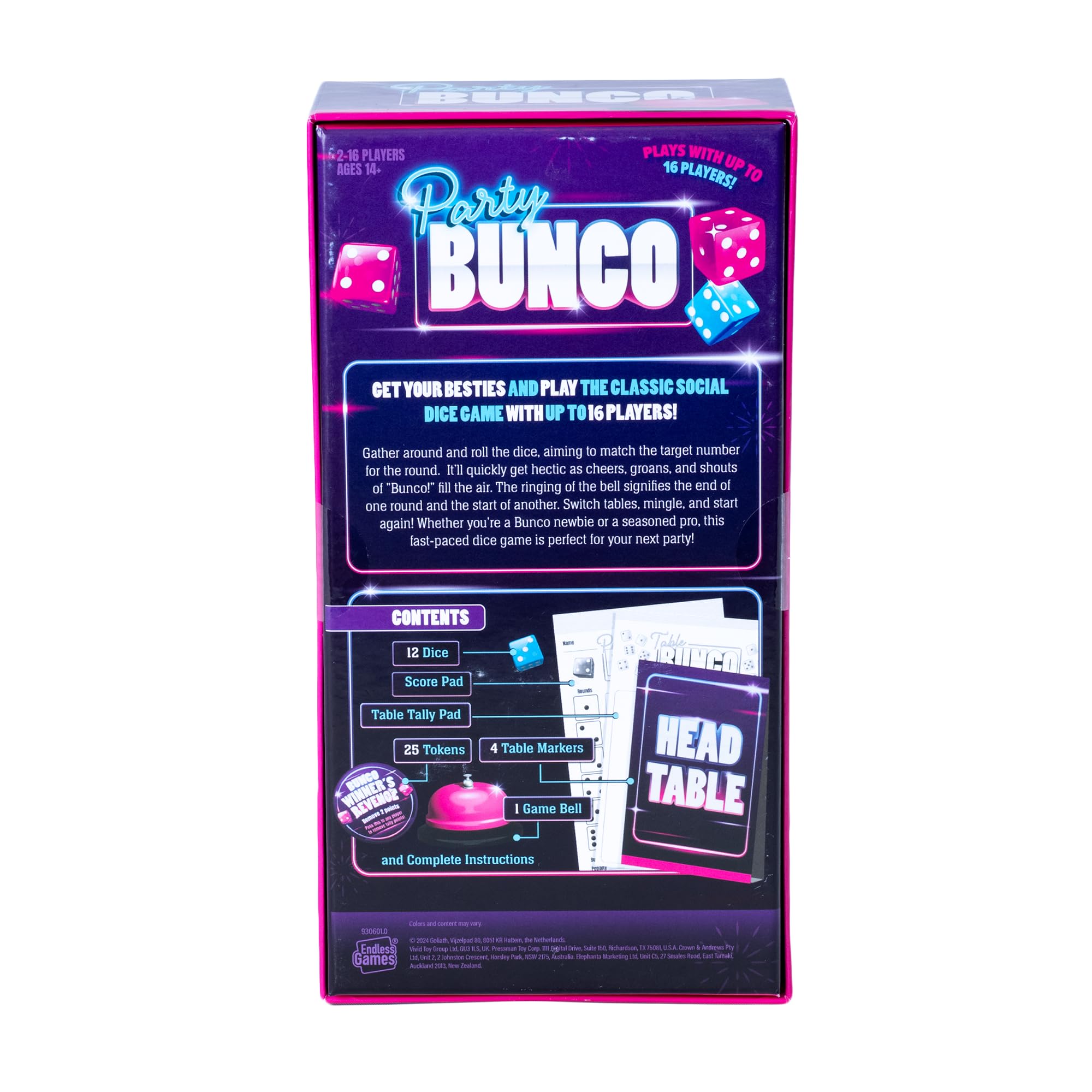 Foto 6 pulgar | Juego De Mesa Goliath Party Bunco: Dados De Ritmo Rápido Para 2 A 16 Jugadores - Venta Internacional.