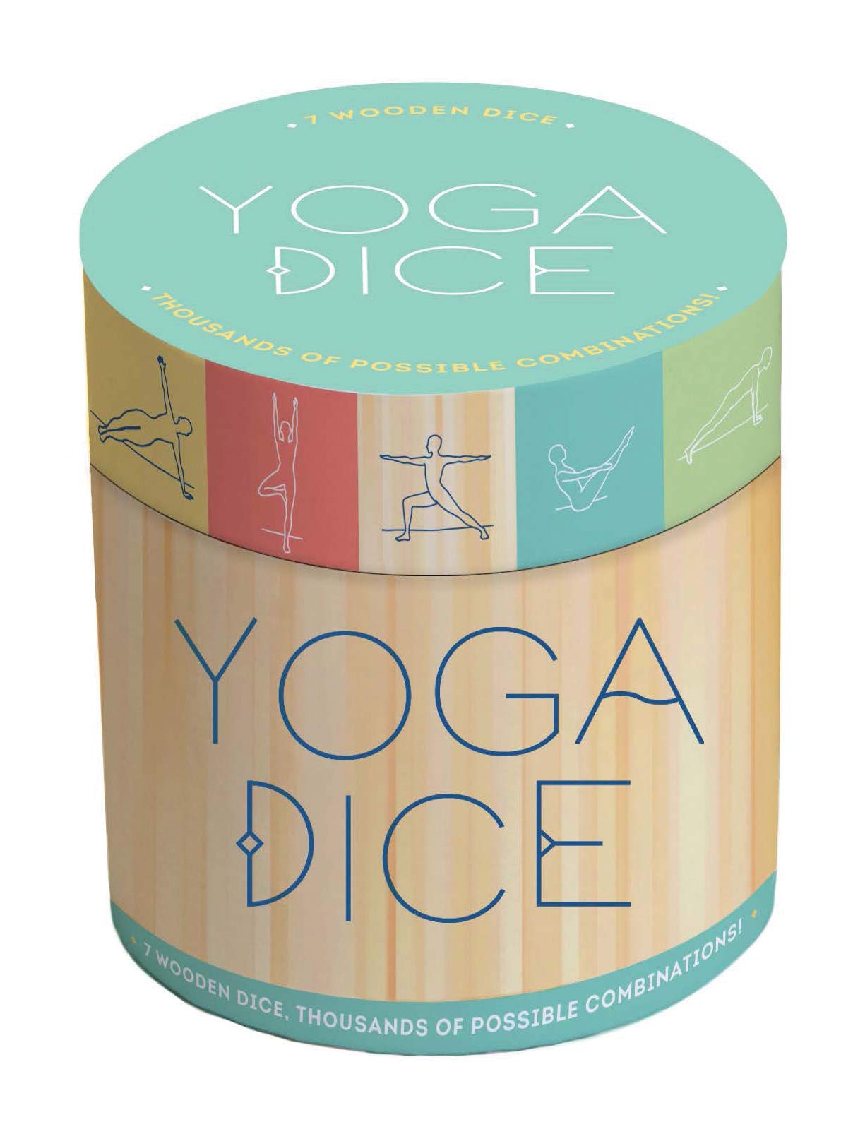 Yoga Dice Chronicle Books, 7 Dados De Madera Para Posturas De Yoga - Venta Internacional.