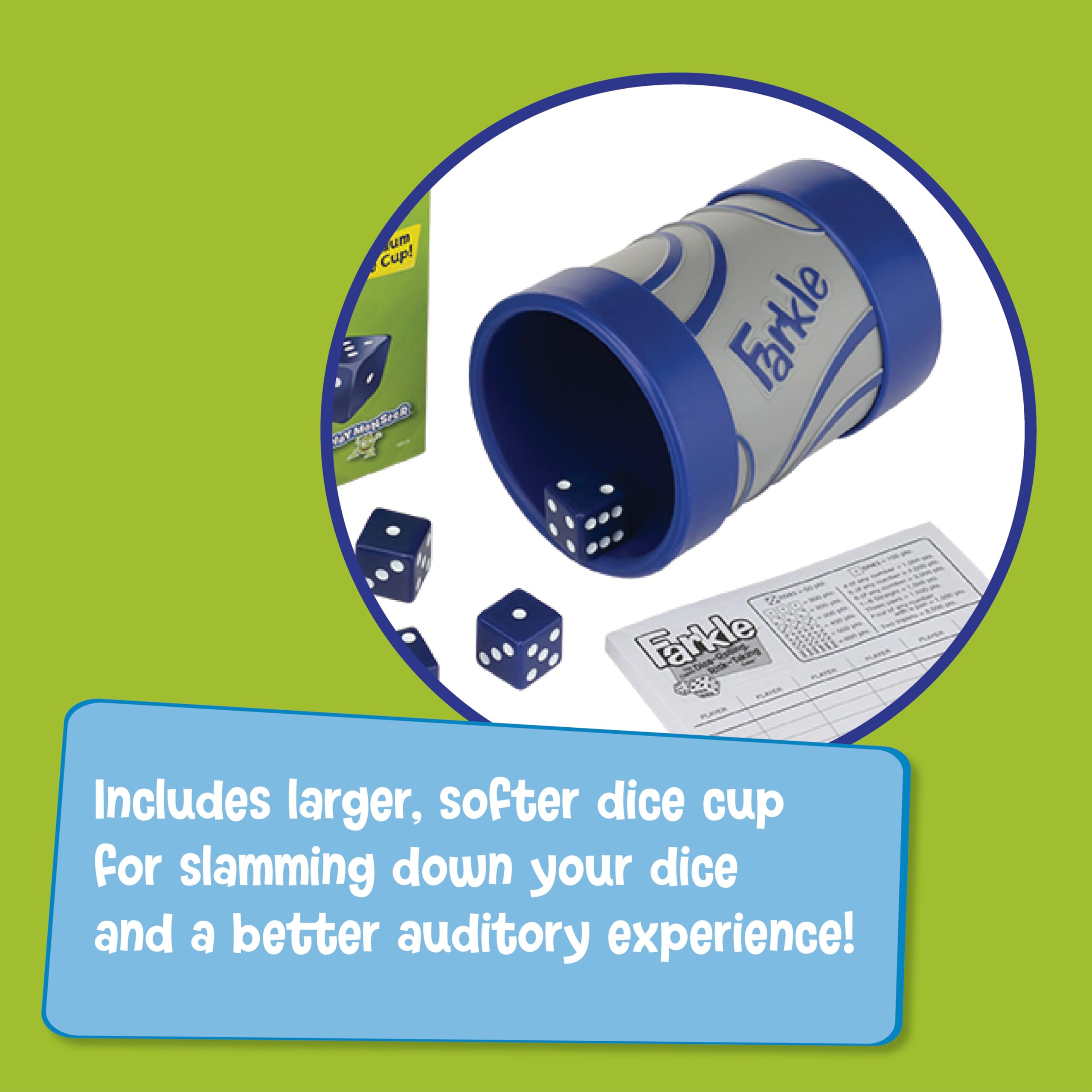 Foto 7 pulgar | Juego De Dados Playmonster Farkle Classic Con Copa De Dados Y Hojas De Puntuación - Venta Internacional.