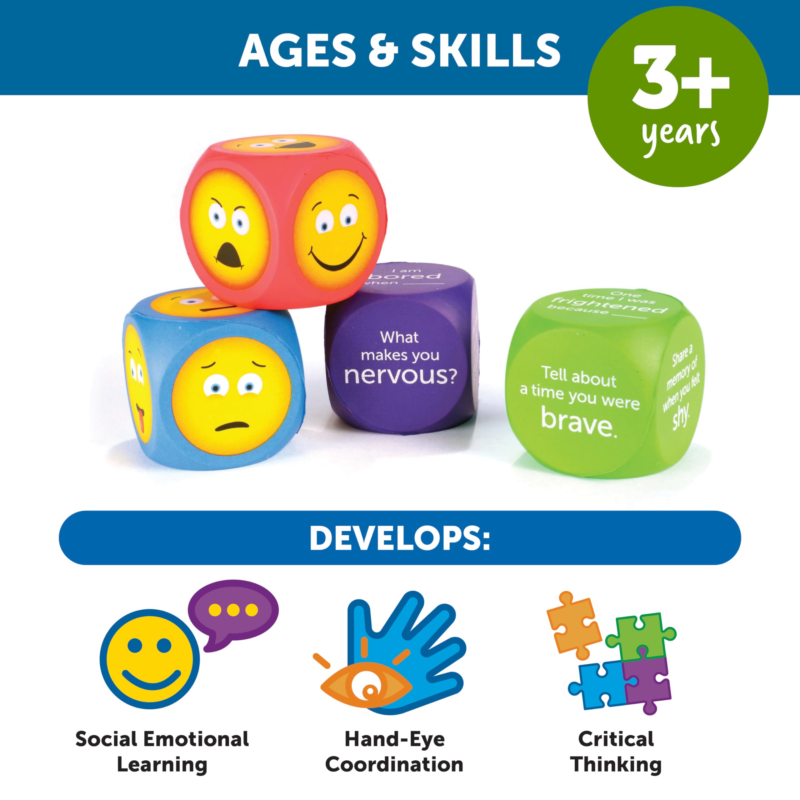 Foto 6 pulgar | Juego De 4 Recursos De Aprendizaje Con Cubos De Emojis De Espuma Para Niños A Partir De 3 Años - Venta Internacional.