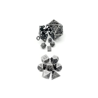 Foto 1 | Juego de Dados Haxtec Mini Metal DnD con Contenedor para Collar y Llavero - Venta Internacional